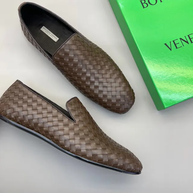Bottega Veneta Andiamo Marron Tissé Intrecciato Mocassins 4
