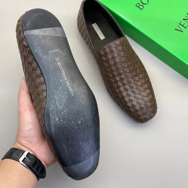 Bottega Veneta Andiamo Marron Tissé Intrecciato Mocassins 7