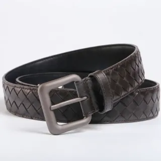 Bottega Veneta Cassette Intrecciato Woven Leather Belt