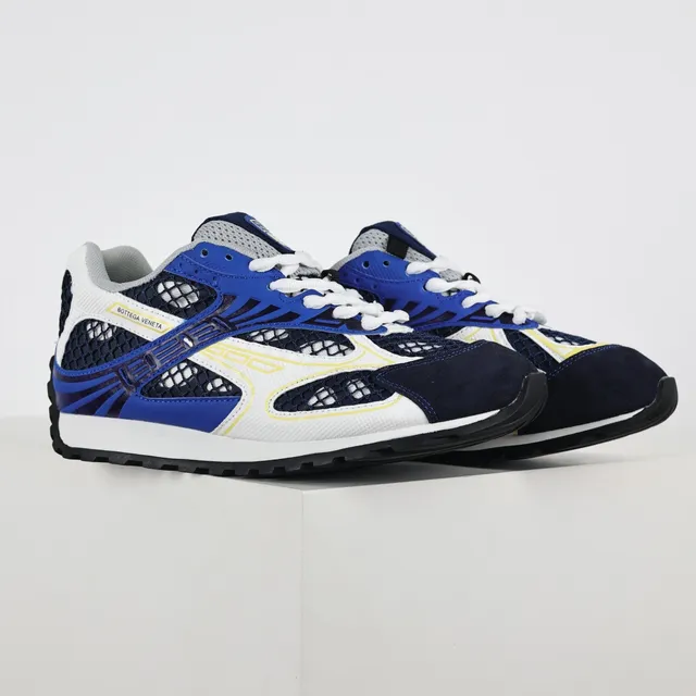 Bottega Veneta Cassette Chaussures Lifestyle Mesh Et Daim Panneau Cage-Style Overlays Synthétiques 3