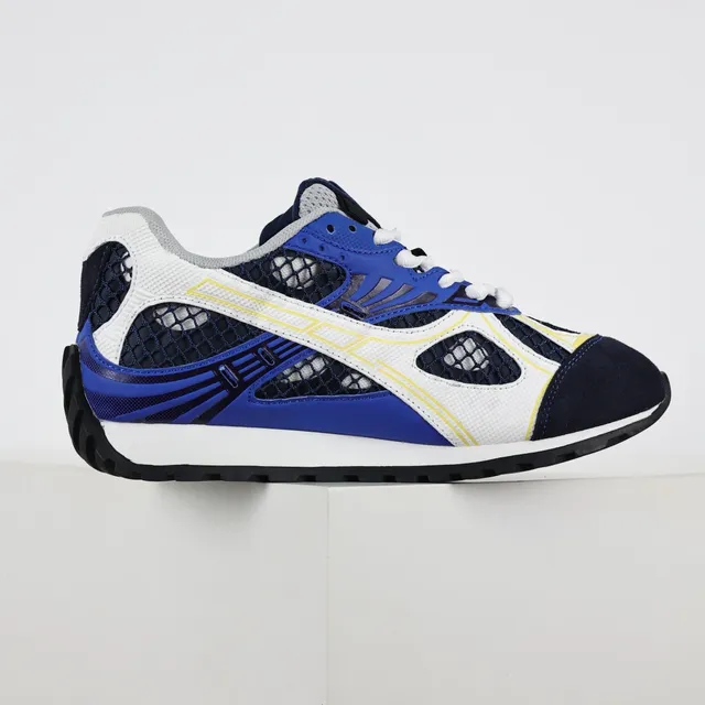 Bottega Veneta Cassette Chaussures Lifestyle Mesh Et Daim Panneau Cage-Style Overlays Synthétiques 7