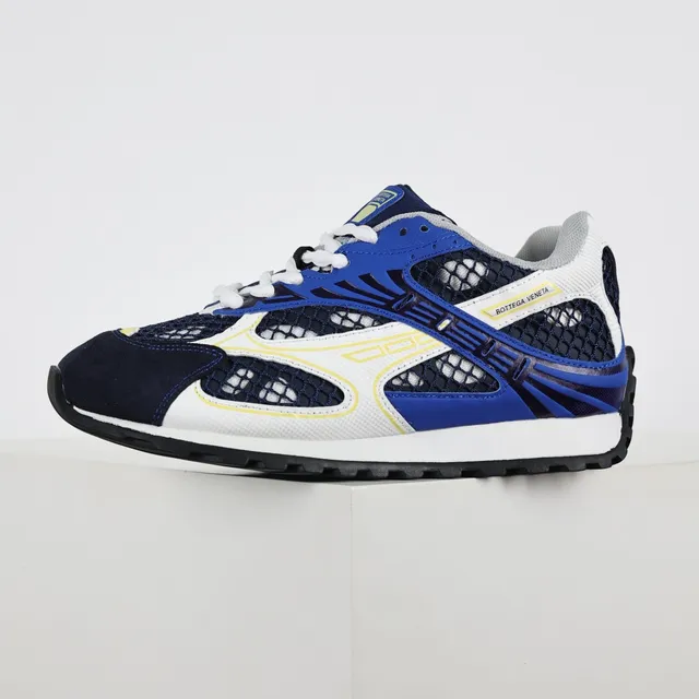 Bottega Veneta Cassette Chaussures Lifestyle Mesh Et Daim Panneau Cage-Style Overlays Synthétiques 9