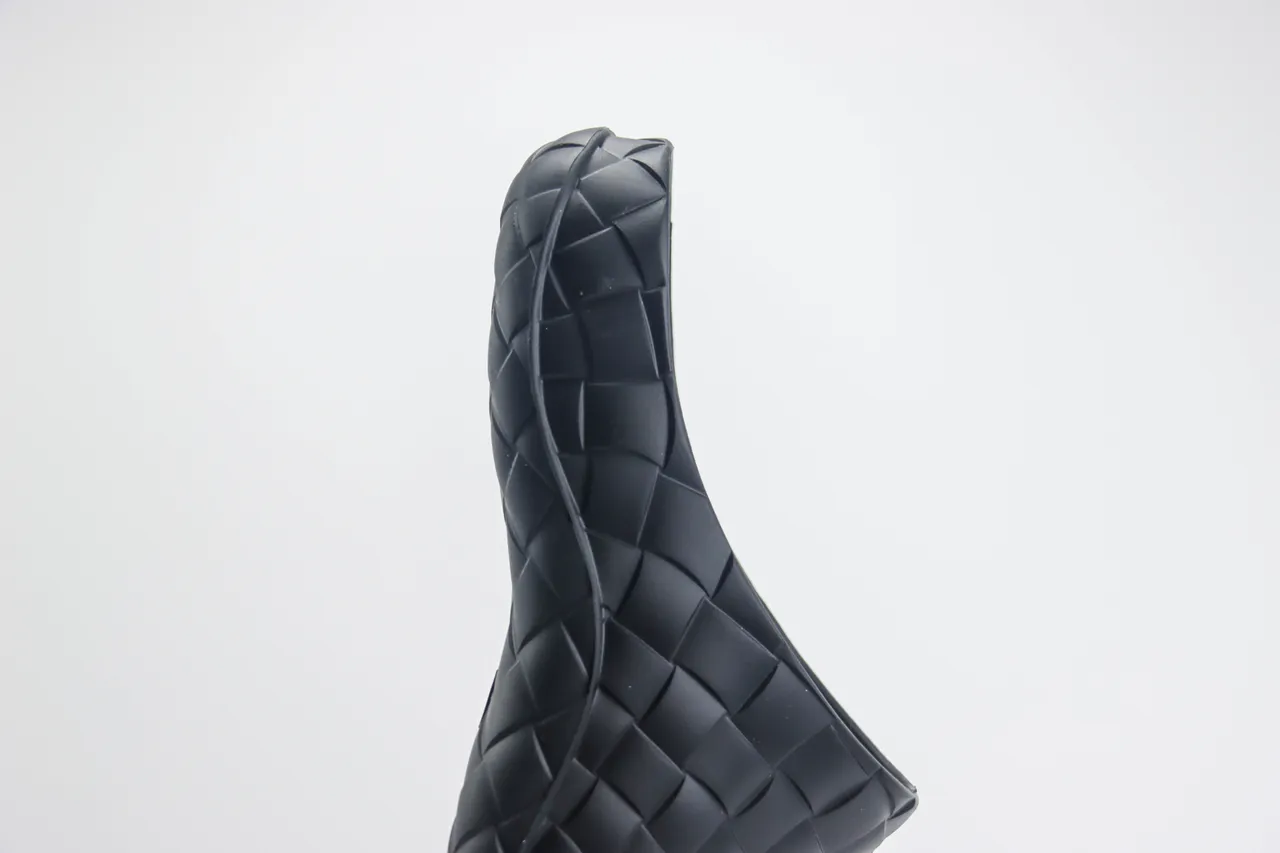 Bottega Veneta Cassette tecido preto chinelo 5
