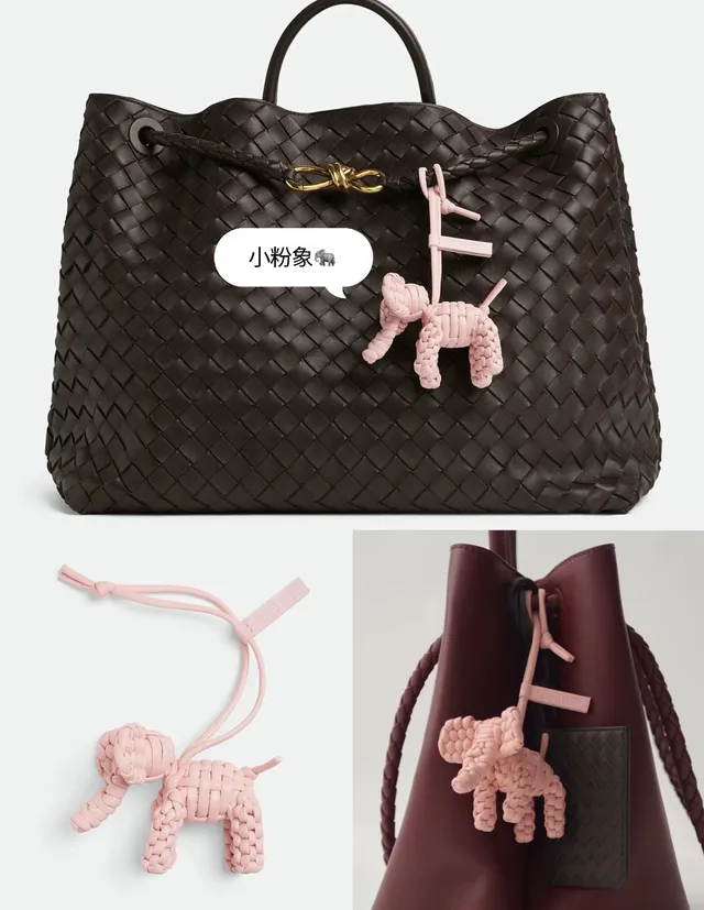 Bottega Veneta Elephant Black Pink Intrecciato Woven Leather Silhouette Handbag 10