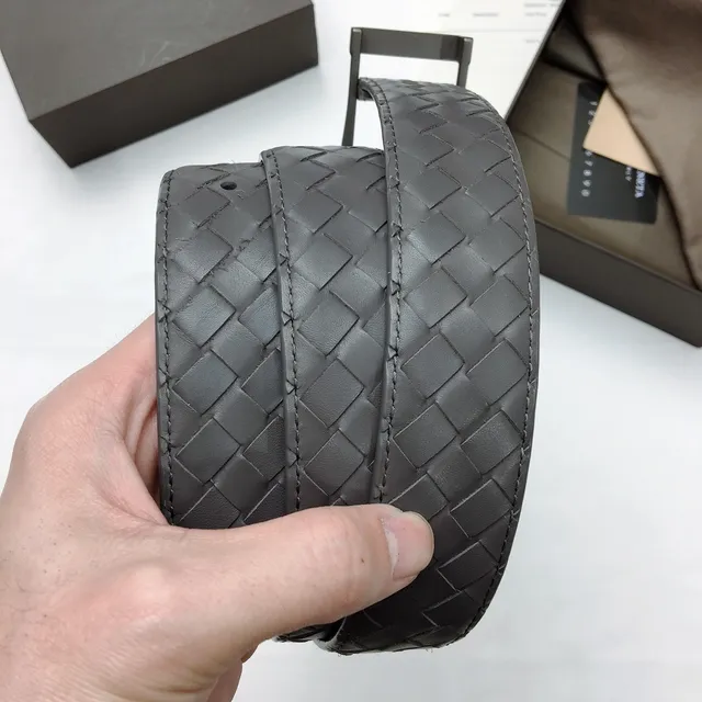 Bottega Veneta Intrecciato cinto de couro trançado 3