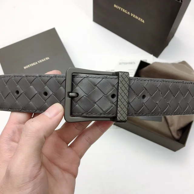 Bottega Veneta Intrecciato cinto de couro trançado 5