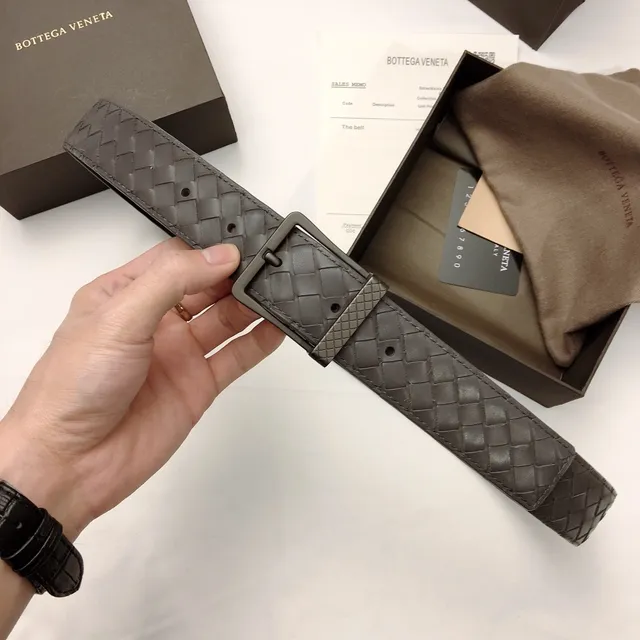 Bottega Veneta Intrecciato cinto de couro trançado 6
