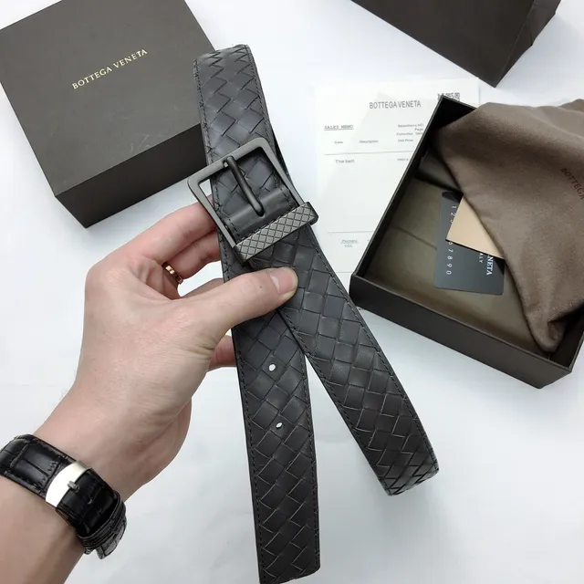 Bottega Veneta Intrecciato cinto de couro trançado 7