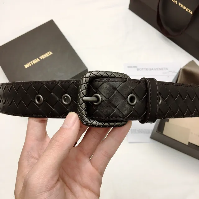 Bottega Veneta Cinto de couro tecido Intrecciato 4