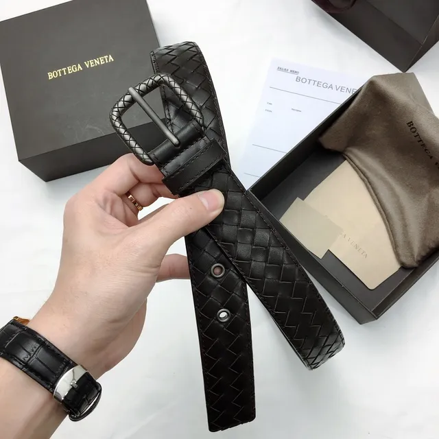 Bottega Veneta Cinto de couro tecido Intrecciato 6