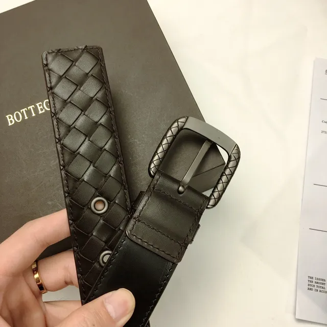 Bottega Veneta Cinto de couro tecido Intrecciato 7
