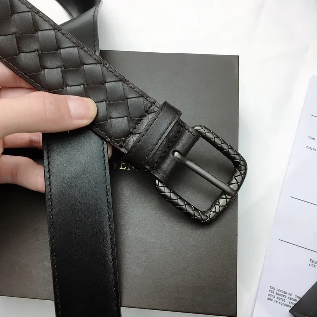 Bottega Veneta Cinto de couro tecido Intrecciato 8