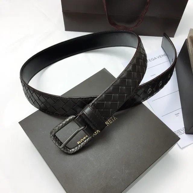 Bottega Veneta Cinto de couro tecido Intrecciato 9
