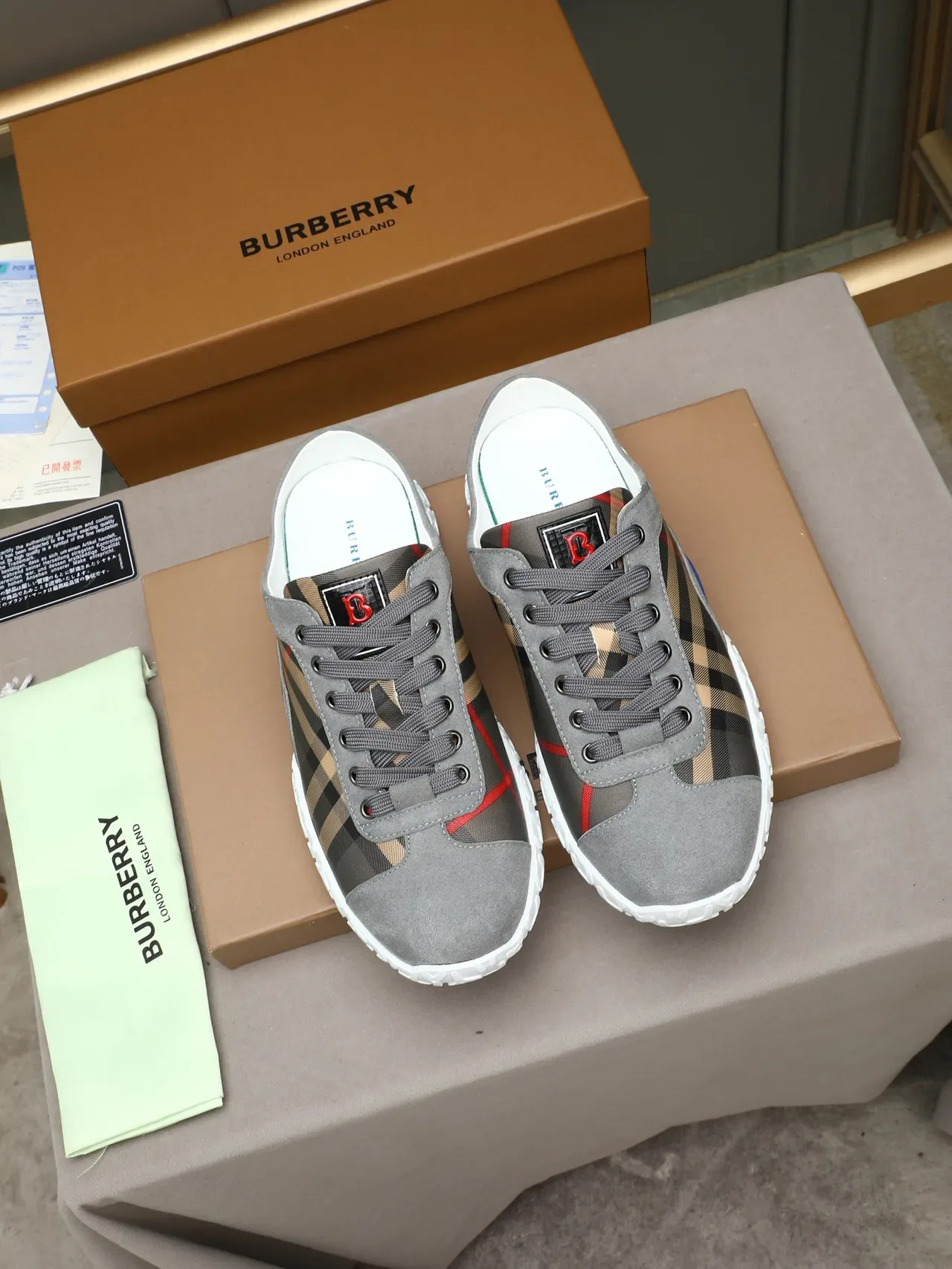 Burberry Check and Suede Lifestyle Sneaker 2