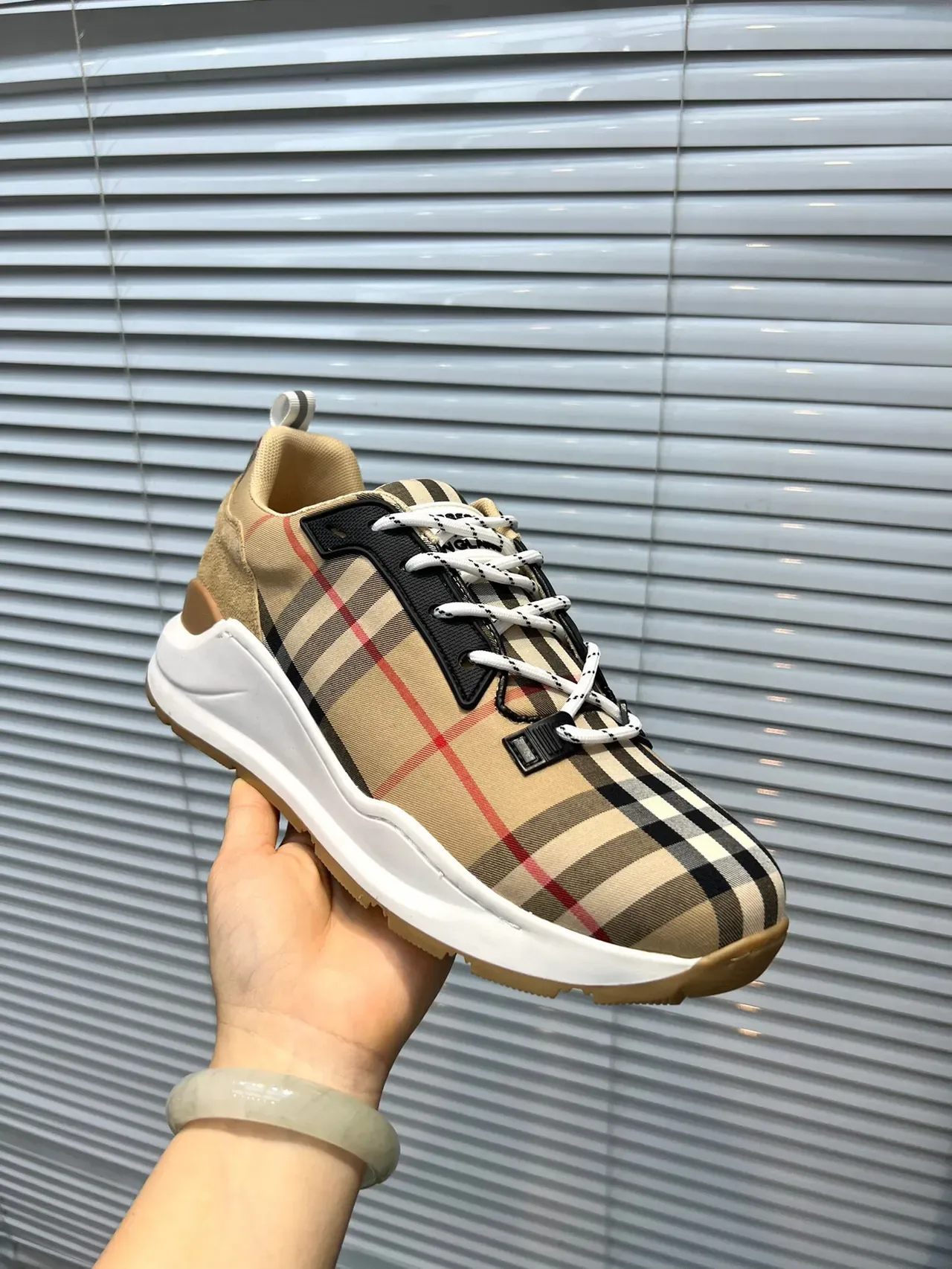 Burberry Check Pattern Lifestyle Sneakers 5