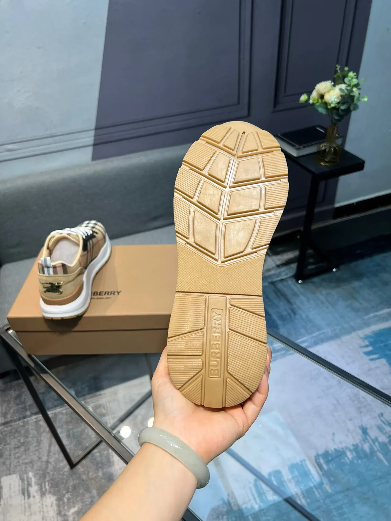 Burberry Check Pattern Lifestyle Sneakers 6