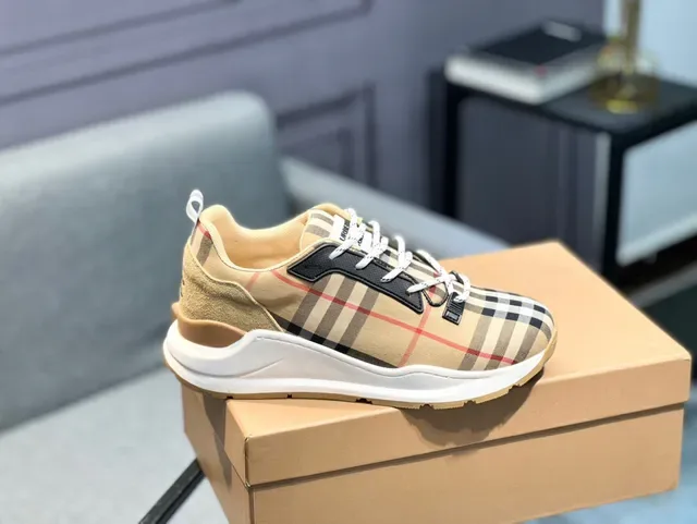 Burberry Check Pattern Lifestyle Sneakers 8