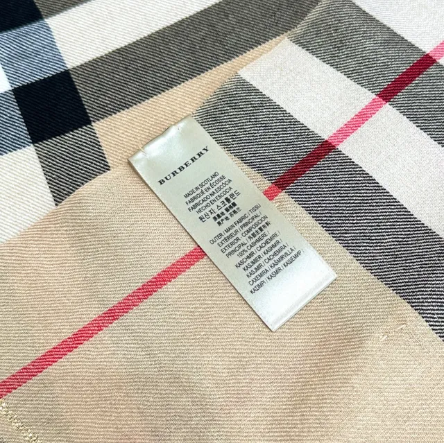 Burberry cachecol cashmere bege classic check 2