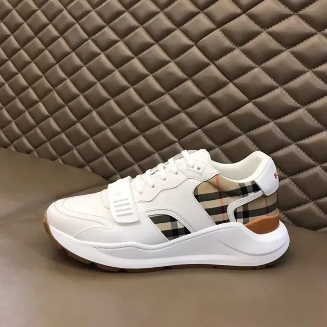Burberry Knight White and Haymarket Check sneakers lifestyle 2