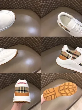 Burberry Knight White and Haymarket Check sneakers lifestyle 3
