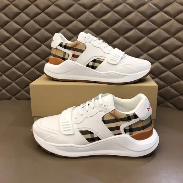 Burberry Knight White and Haymarket Check sneakers lifestyle 6