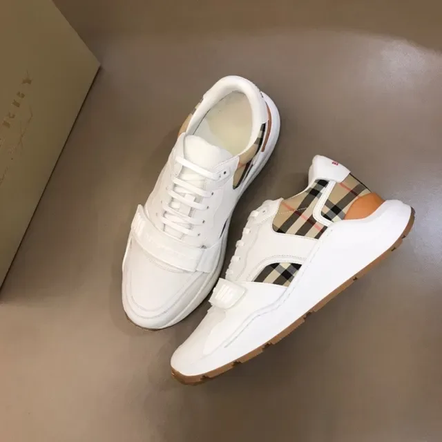 Burberry Knight White and Haymarket Check sneakers lifestyle 7