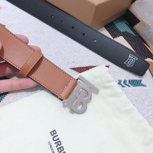 Burberry TB ট্যান চামড়ার বেল্ট 5