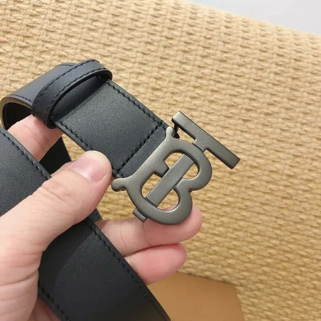 Burberry TB Shield Black Leather Belt 6
