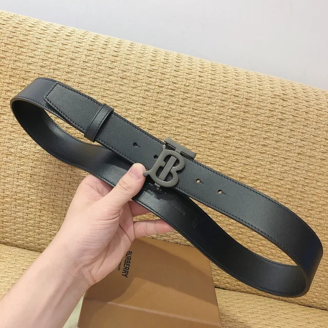 Burberry TB Shield Black Leather Belt 8