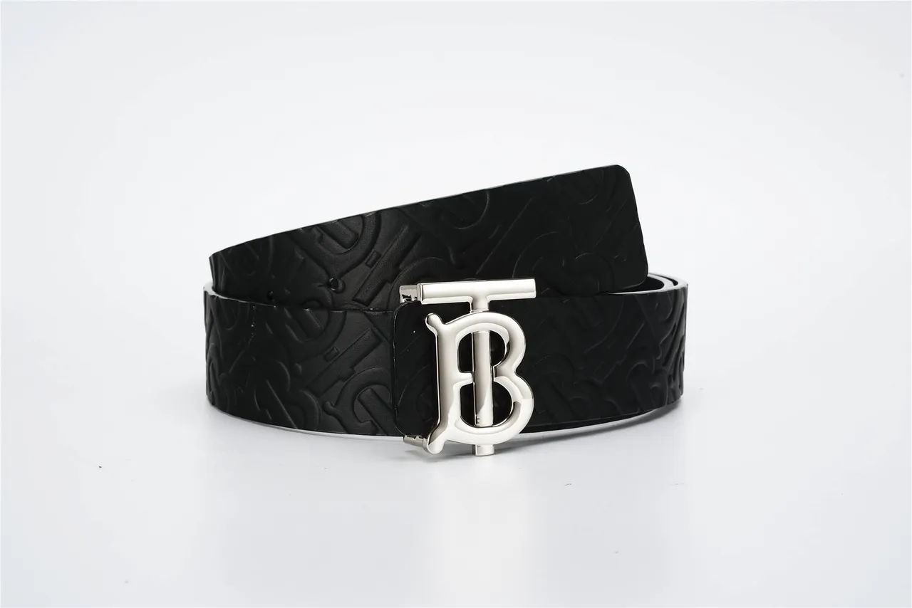Burberry Thomas Burberry Monogram Black Leather Belt 3