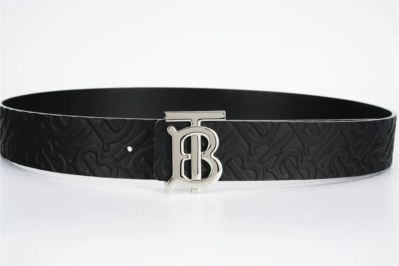 Burberry Thomas Burberry Monogram Black Leather Belt 8