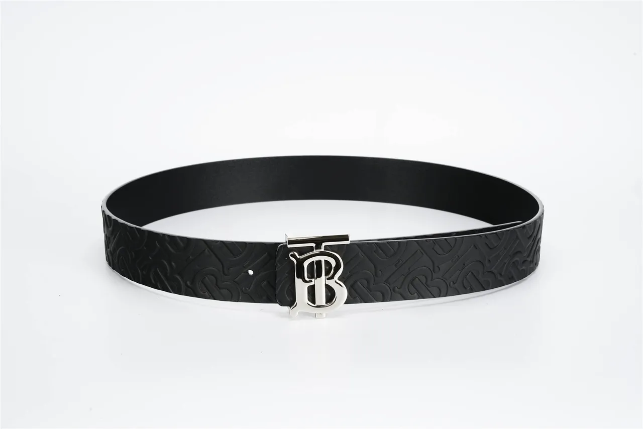 Burberry Thomas Burberry Monogram Black Leather Belt 9