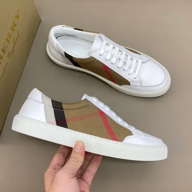 Burberry Blanc Beige Low-Top House Check Panel Lifestyle baskets 6