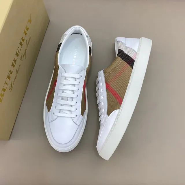 Burberry Blanc Beige Low-Top House Check Panel Lifestyle baskets 9