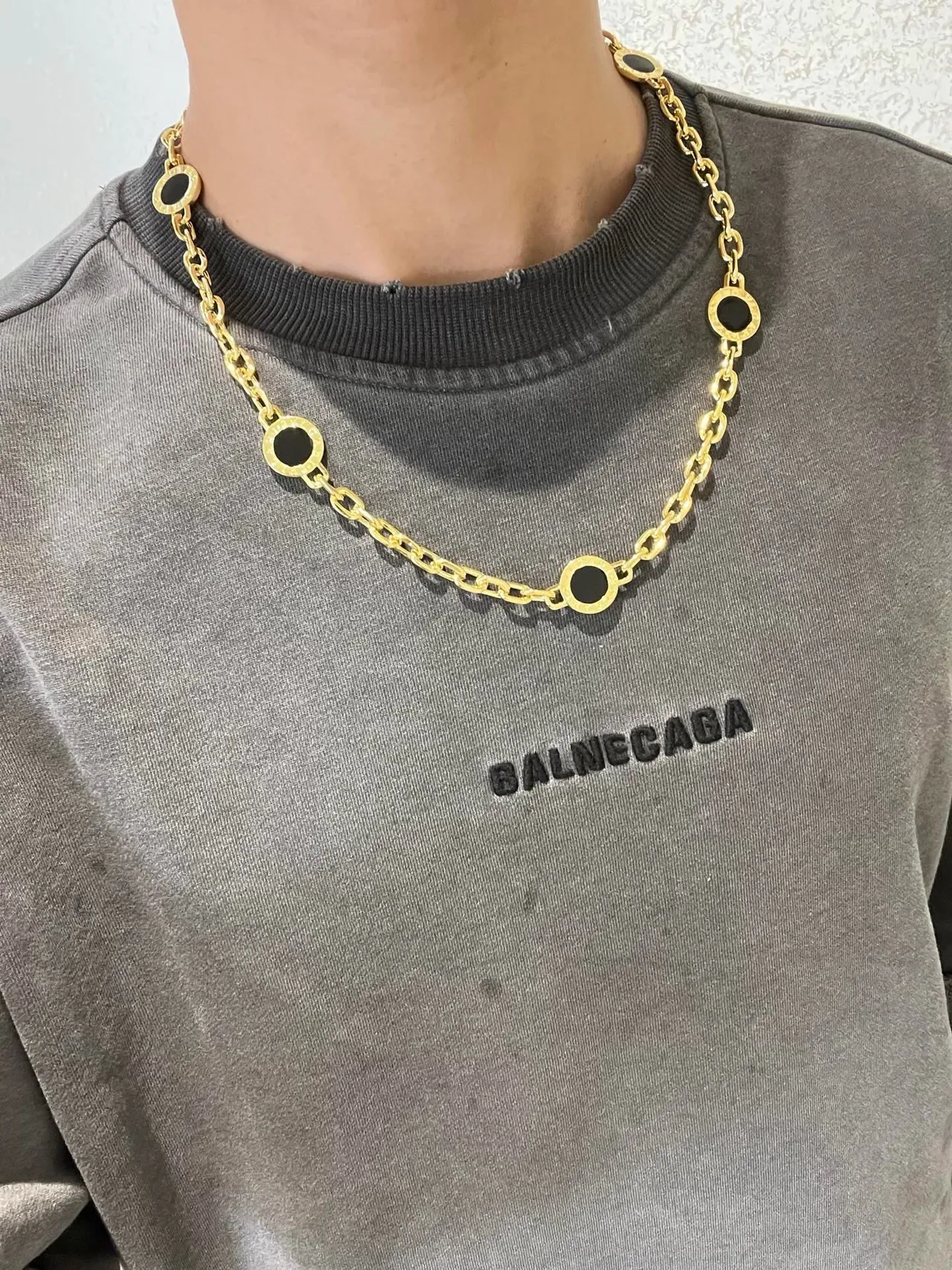 Bvlgari B.zero1 Colar de ouro e ônix preto 2