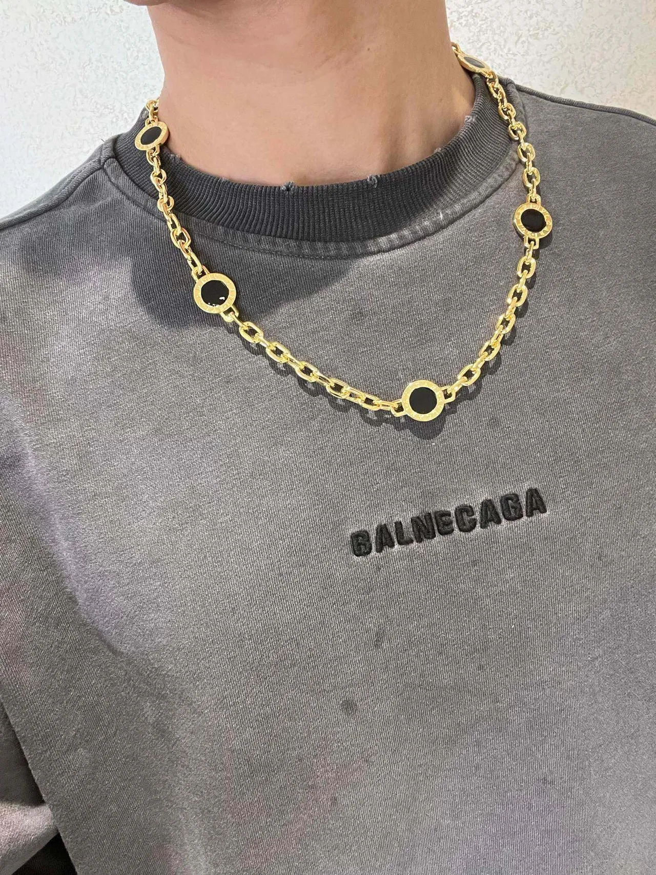 Bvlgari B.zero1 Colar de ouro e ônix preto 5