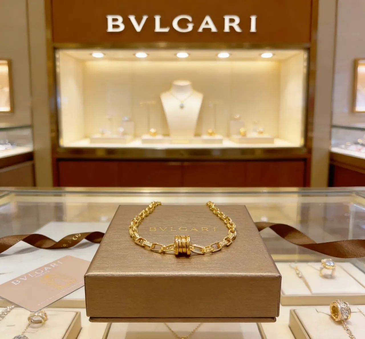Bvlgari B.zero1 Rock Colar de Corrente Pavé de Ouro 5