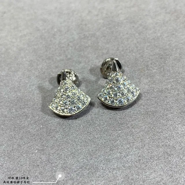Bvlgari Divas’ Dream boucles d'oreilles en forme d'éventail Pavé de cristaux 2