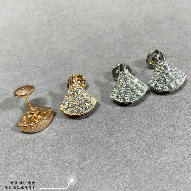 Bvlgari Divas’ Dream boucles d'oreilles en forme d'éventail Pavé de cristaux 5