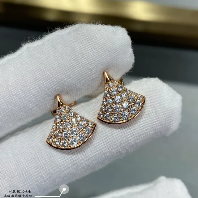 Bvlgari Divas’ Dream boucles d'oreilles en forme d'éventail Pavé de cristaux 7