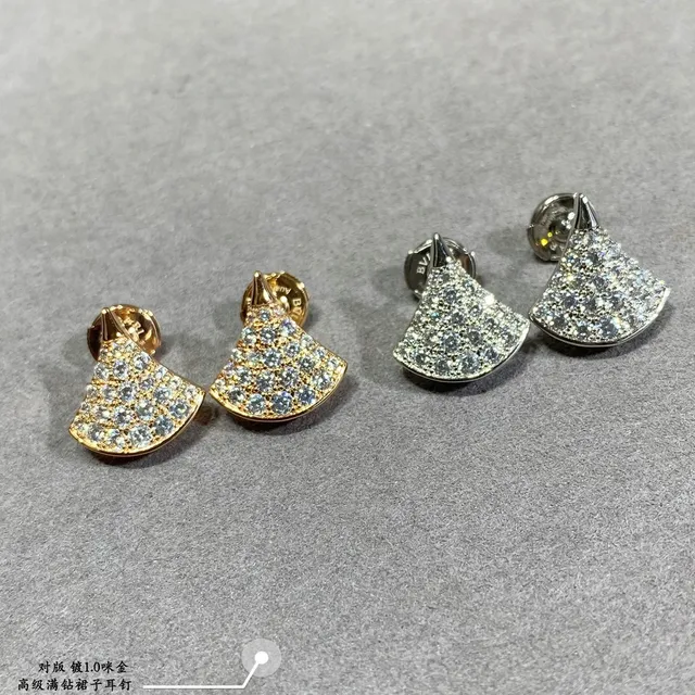 Bvlgari Divas’ Dream boucles d'oreilles en forme d'éventail Pavé de cristaux 8