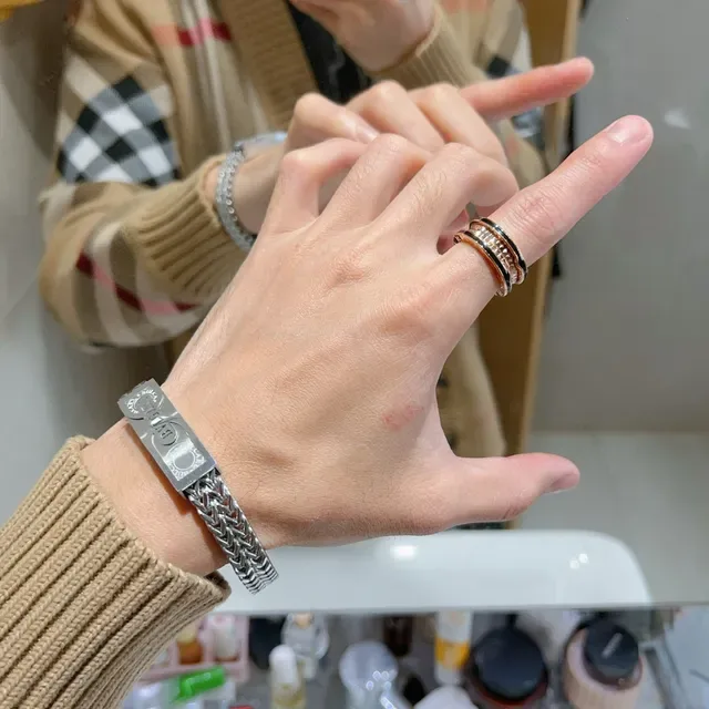 Bvlgari Gold Black Multi-Band Rotating Ring 2