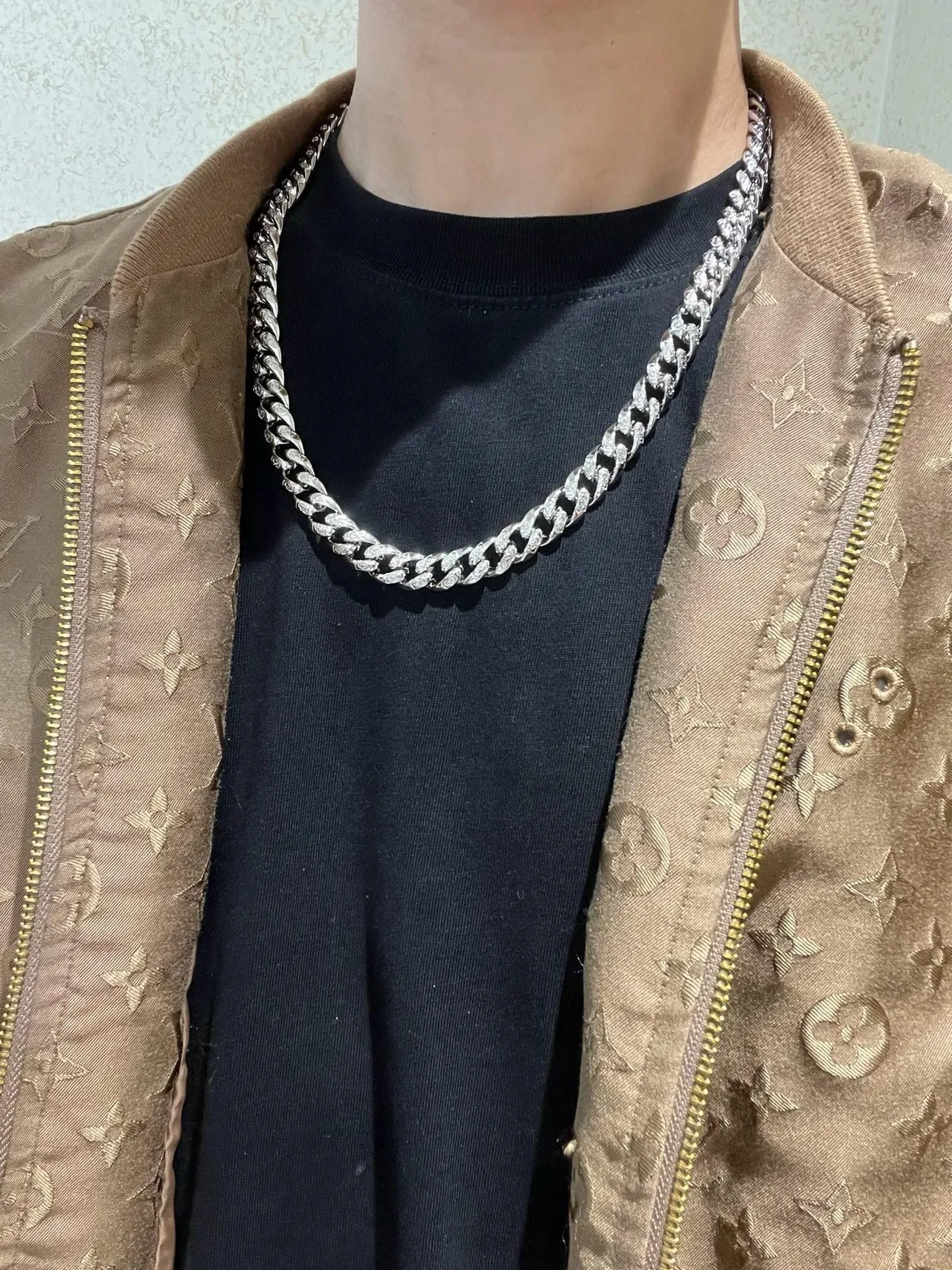 Bvlgari Pavé-Set Curb-Link Chain Necklace 2