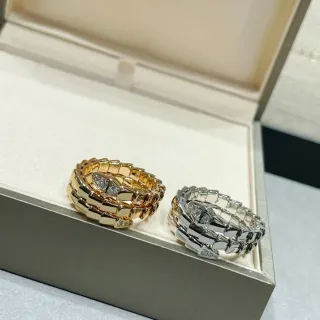 Bvlgari Serpenti Coiled Diamond-Eye सोने की अंगूठियां