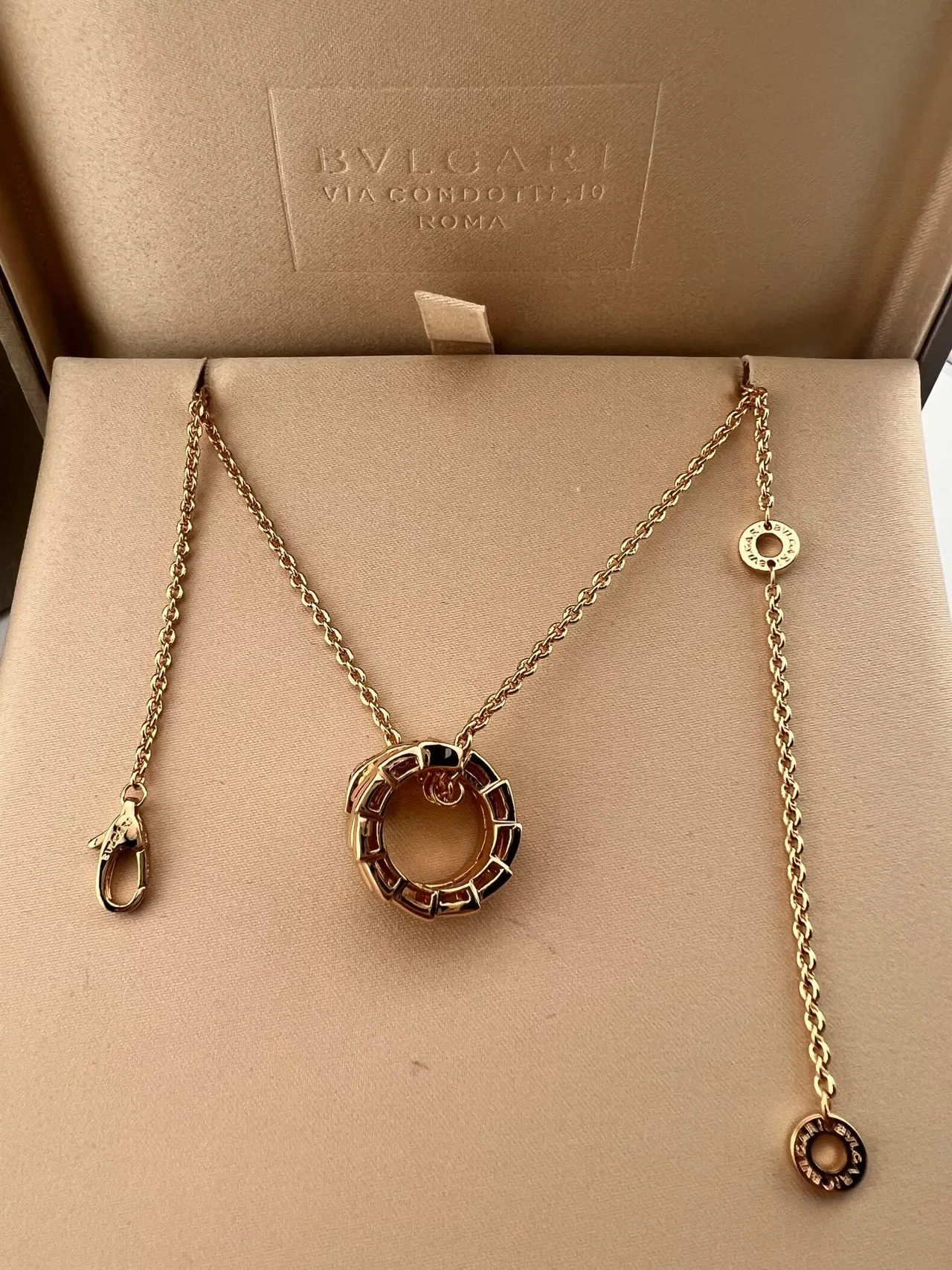 Bvlgari Serpenti Collier avec pendentif de serpent en or et rubis 4