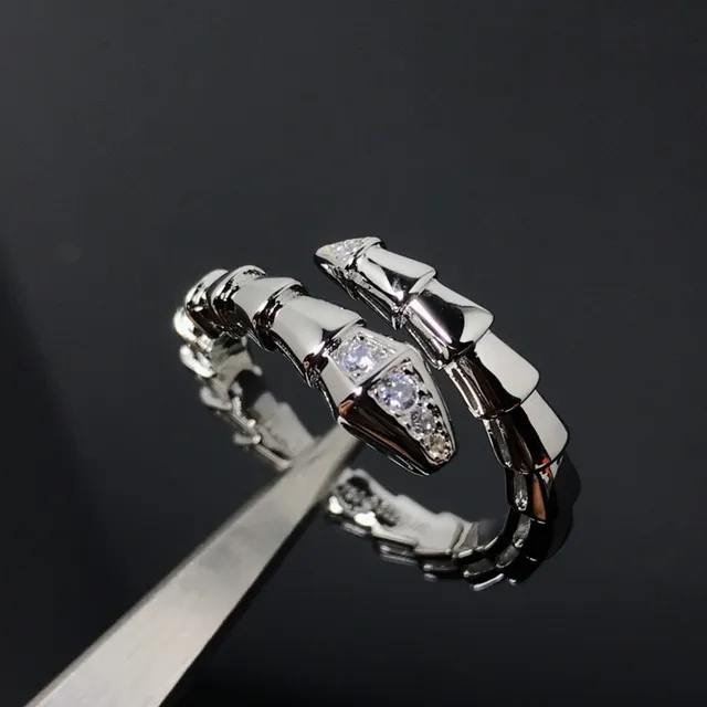 Bvlgari Serpenti Or Argent Articulée Tubogas Spirale Motif Tête de Serpent Bague 4