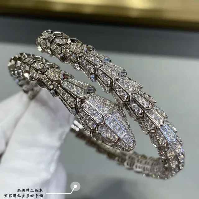 Bvlgari Serpenti Pavé Diamond Coiled Serpent Bracelets 4