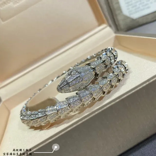Bvlgari Serpenti Pavé Diamond Coiled Serpent Bracelets 6