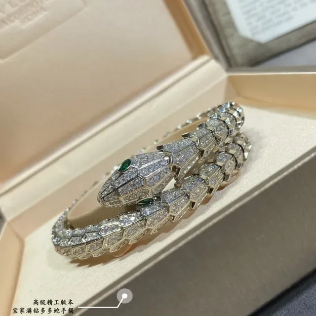 Bvlgari Serpenti Pavé Diamond Coiled Serpent Bracelets 7
