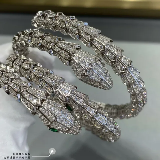 Bvlgari Serpenti Pavé Diamond Coiled Serpent Bracelets 8